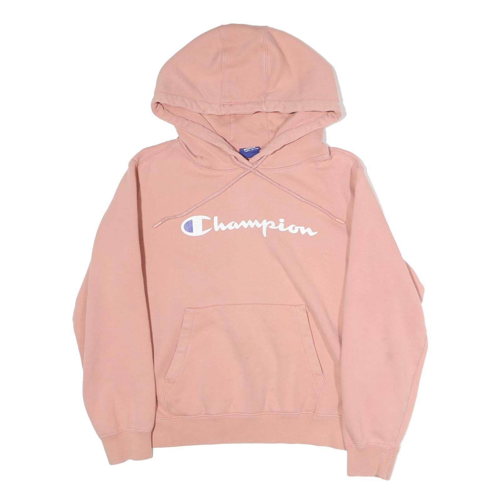 CHAMPION Womens Pink Hoodie M Vintage Logo Pullover Casual Sweat Top Refurbished - N/A refurbished available on Cerqular
