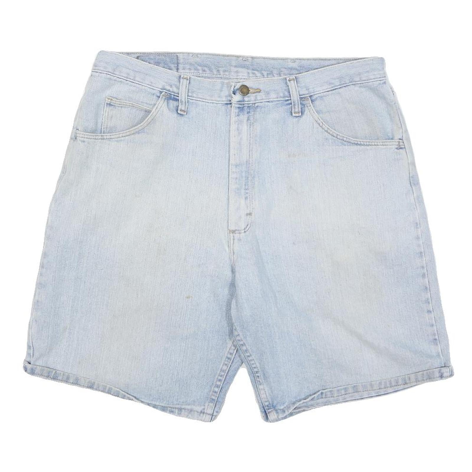 WRANGLER Mens Light Blue Denim Casual Shorts L W36 Summer Classic Fit Refurbished - N/A refurbished available on Cerqular