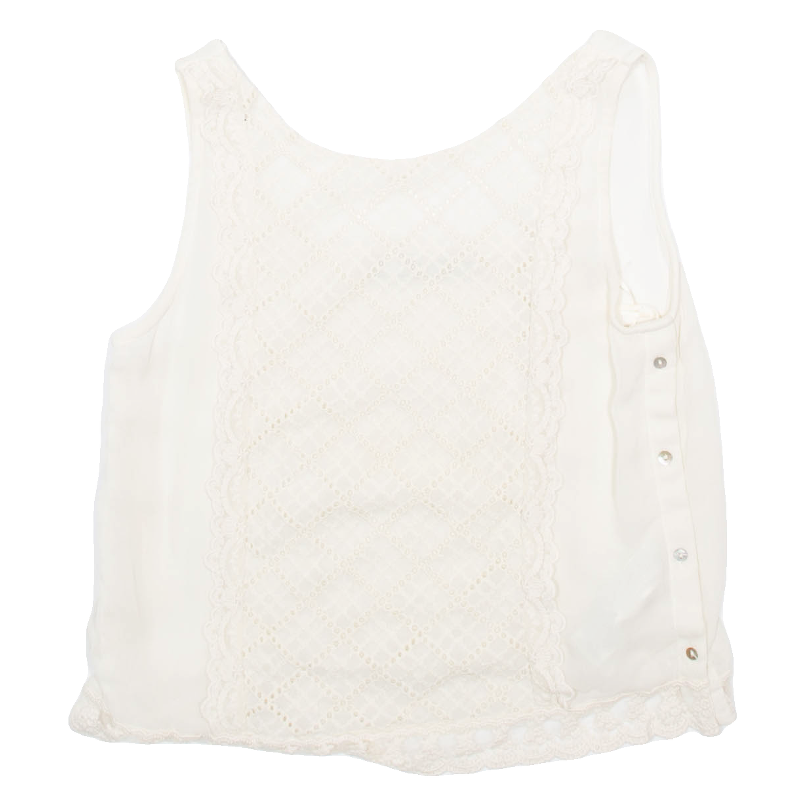 ZARA BASIC Womens Vest White Sleeveless Argyle XS Refurbished - N/A refurbished available on Cerqular
