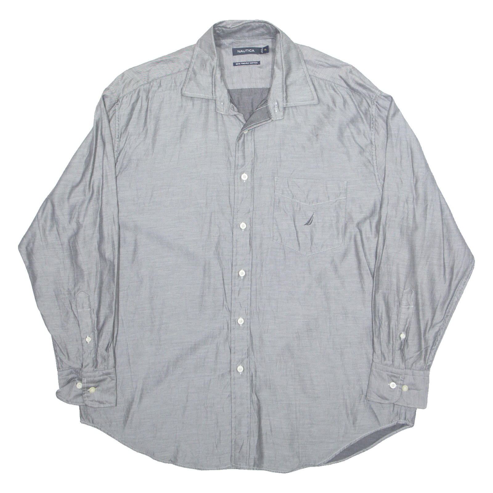 Buy NAUTICA 80's Two-ply Mens Denim Shirt Grey Long Sleeve XL Refurbished - $27.29 NAUTICA 80's Two-ply Mens Denim Shirt Grey Long Sleeve XL Refurbished - N/A refurbished available on Cerqular