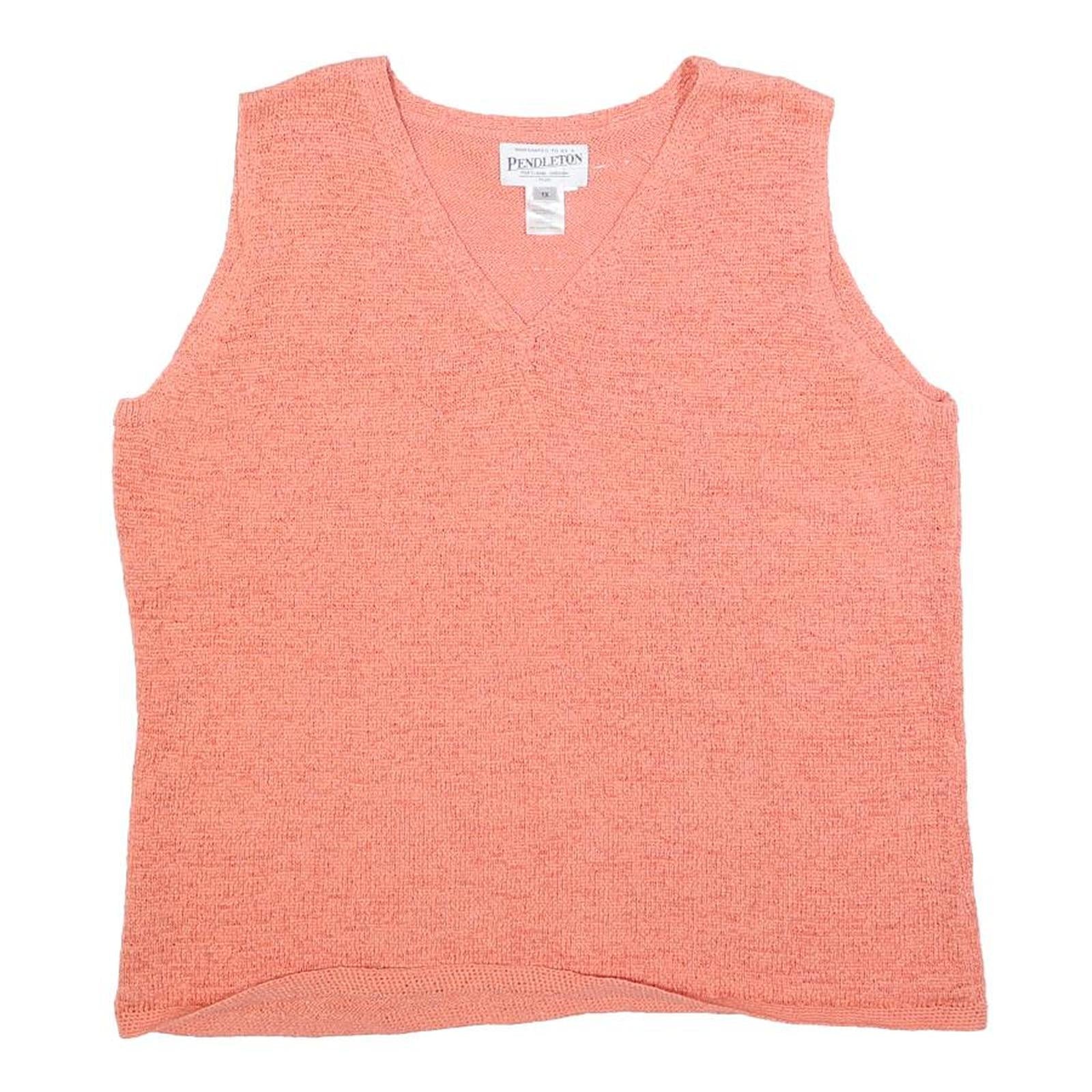PENDLETON Womens Pink Sleeveless Jumper V-Neck Knit XL Summer Knitwear Refurbished - N/A refurbished available on Cerqular