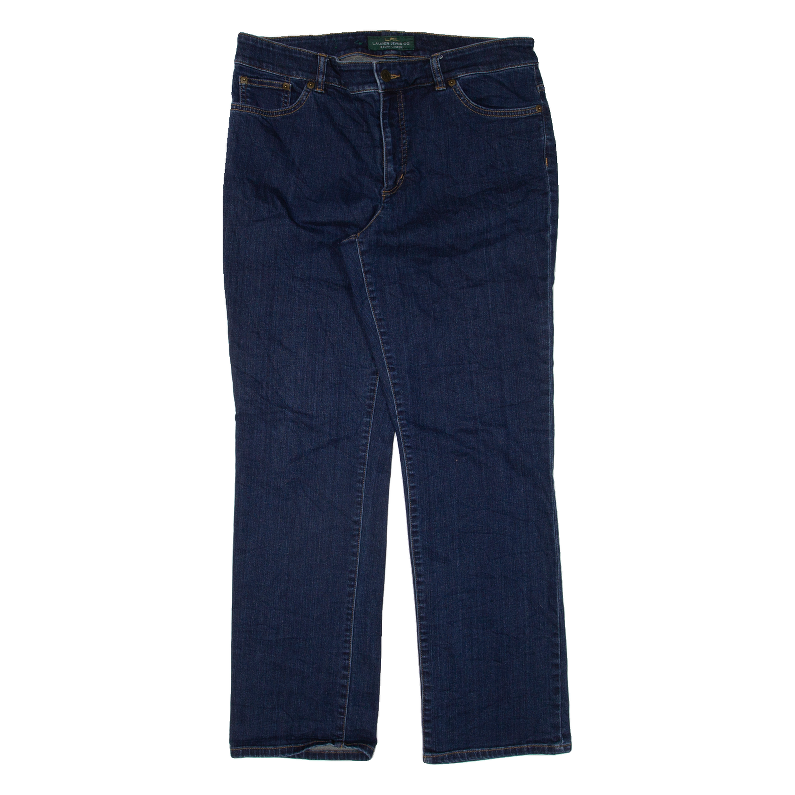 LAUREN RALPH LAUREN Womens Jeans Blue Regular Straight W32 L28 Refurbished - N/A refurbished available on Cerqular