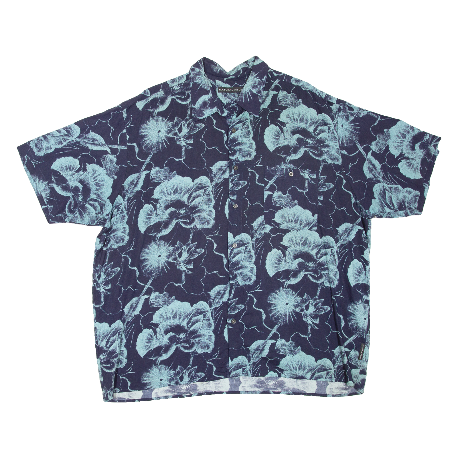 Buy NATURAL ISSUE Mens Hawaiian Shirt Blue Viscose Floral 2XL Refurbished - $18.19 NATURAL ISSUE Mens Hawaiian Shirt Blue Viscose Floral 2XL Refurbished - N/A refurbished available on Cerqular