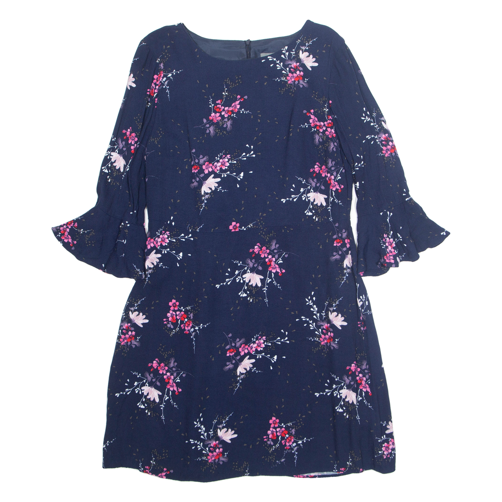 PHASE EIGHT Womens Day Dress Blue Floral Knee Length UK 16 Refurbished - N/A refurbished available on Cerqular