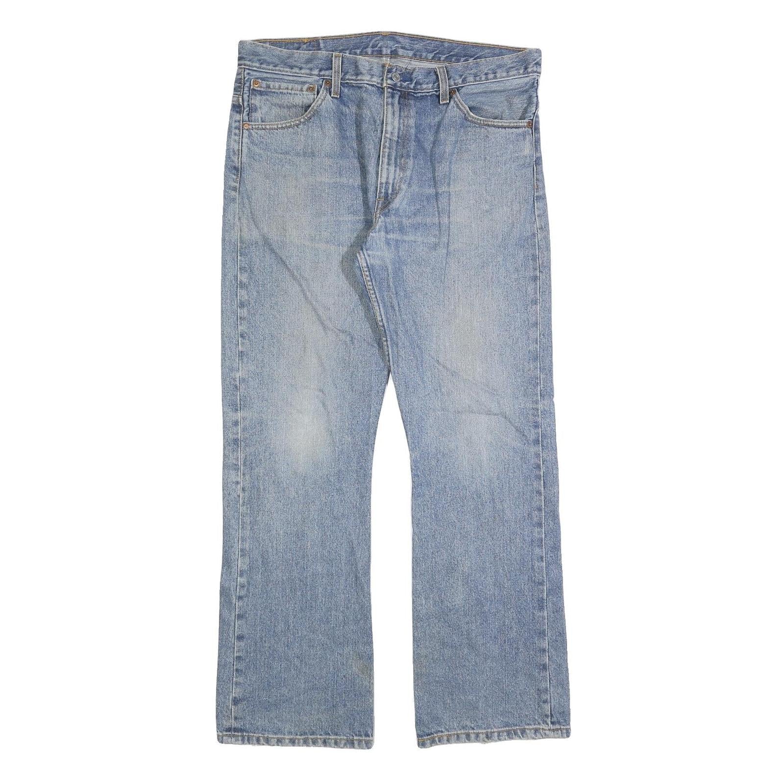 LEVI'S 507 Mens Jeans Blue Regular Straight Denim Light W36 L32 Zip Cotton Blend Refurbished - N/A refurbished available on Cerqular