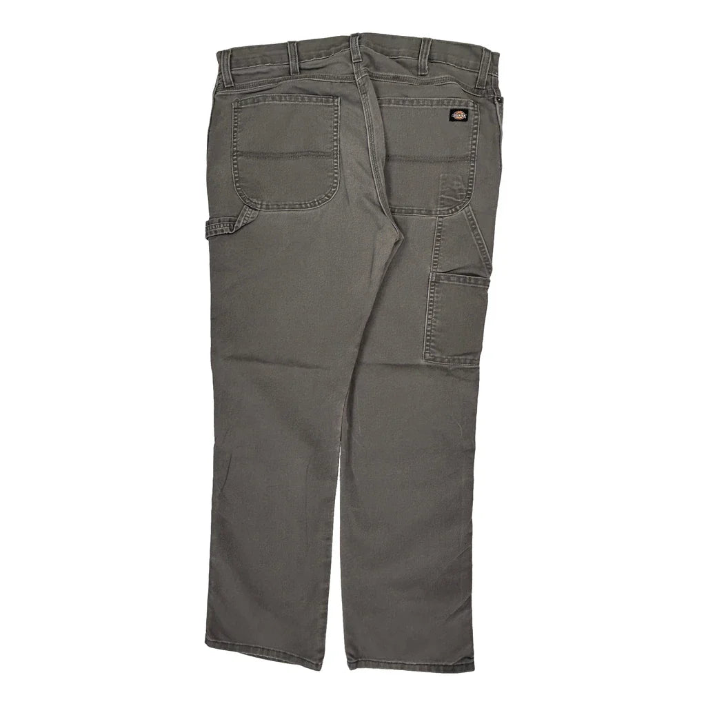 Dickies Carpenter Trousers - 36W 32L Grey Cotton Blend Refurbished - Thrifted (note: this is a term often used to describe second- refurbished available on Cerqular
