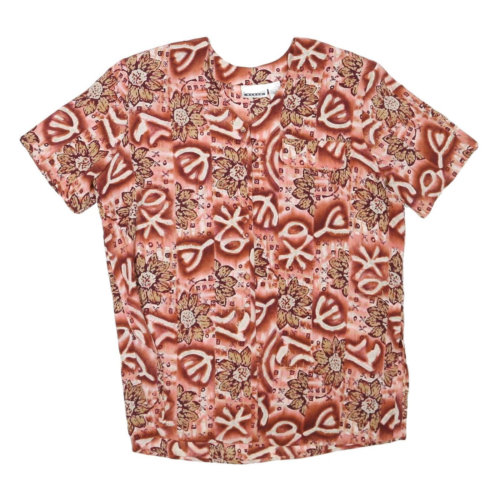 Buy CHRISTIE&JILL Womens Rust Printed Top Short Sleeve Round Neck XL Relaxed Fit Refurbished - $18.19 CHRISTIE&JILL Womens Rust Printed Top Short Sleeve Round Neck XL Relaxed Fit Refurbished - N/A refurbished available on Cerqular