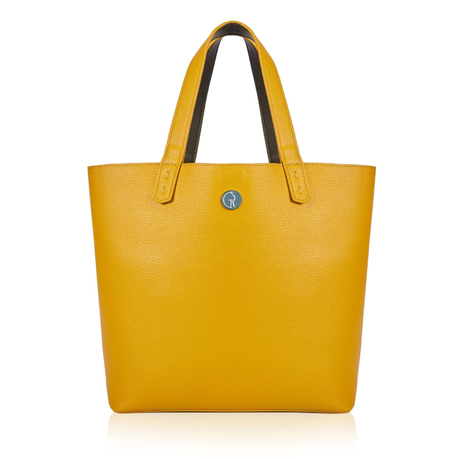 Reversible Vegan Tote In Green & Yellow Refurbished - The Morphbag by GSK refurbished available on Cerqular