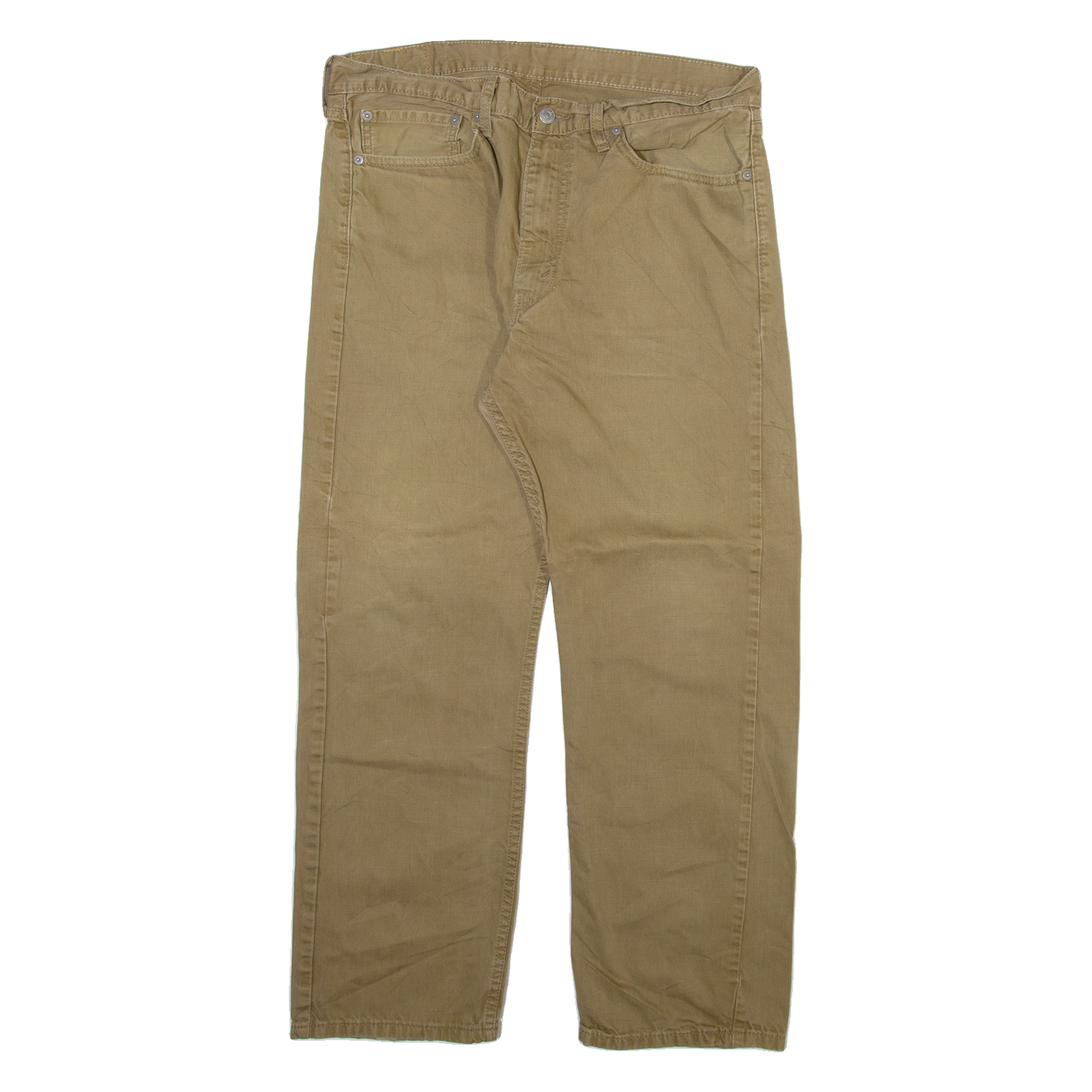 LEVI'S 505 Mens Trousers Beige Regular Straight W36 L29 Refurbished - N/A refurbished available on Cerqular