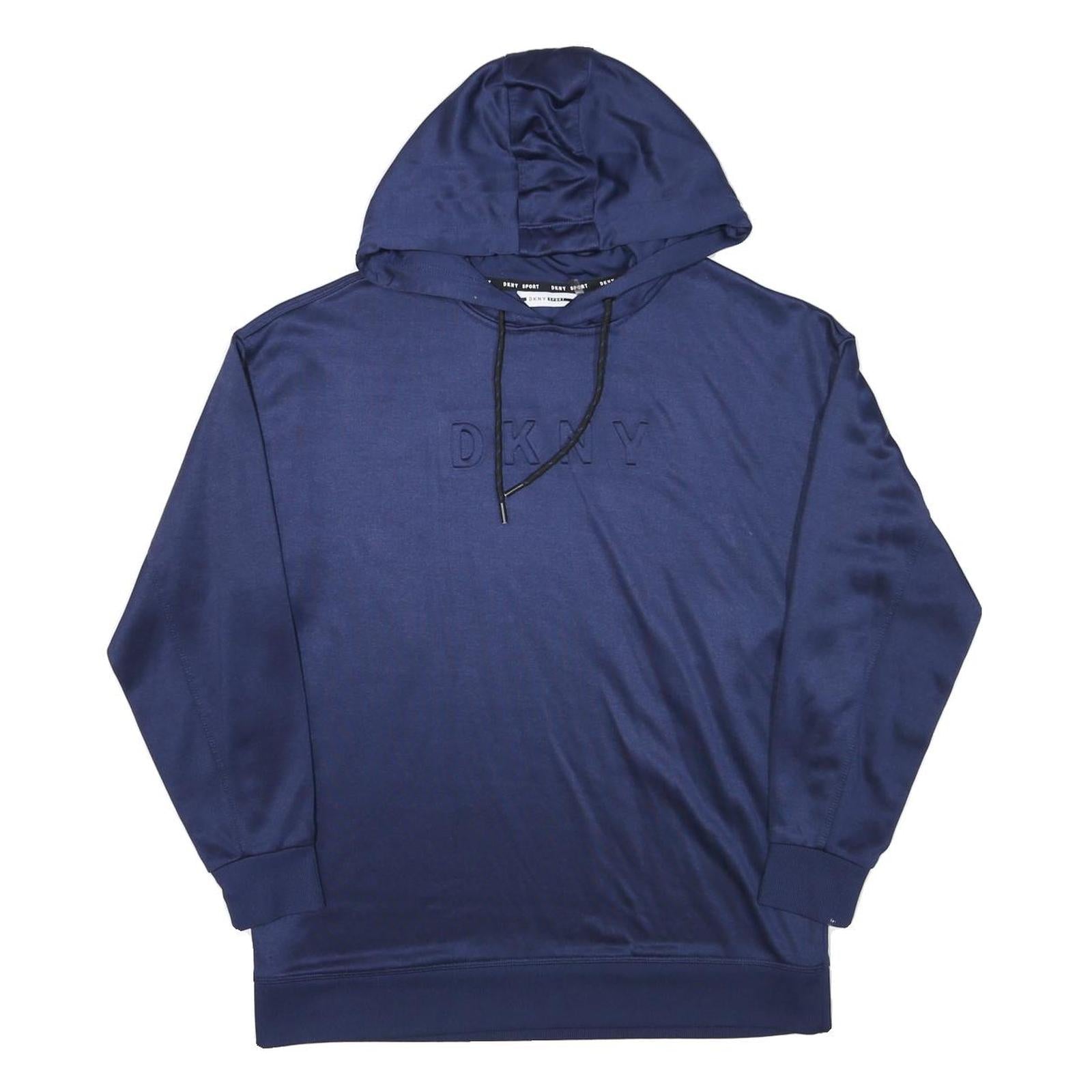 DKNY Mens Navy Blue Hoodie M Polyester Blend Casual Pullover Sweatshirt Refurbished - N/A refurbished available on Cerqular
