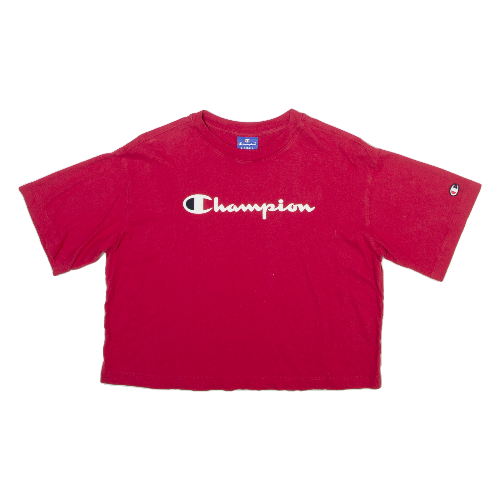 CHAMPION Crop Womens T-Shirt Red XS Refurbished - N/A refurbished available on Cerqular