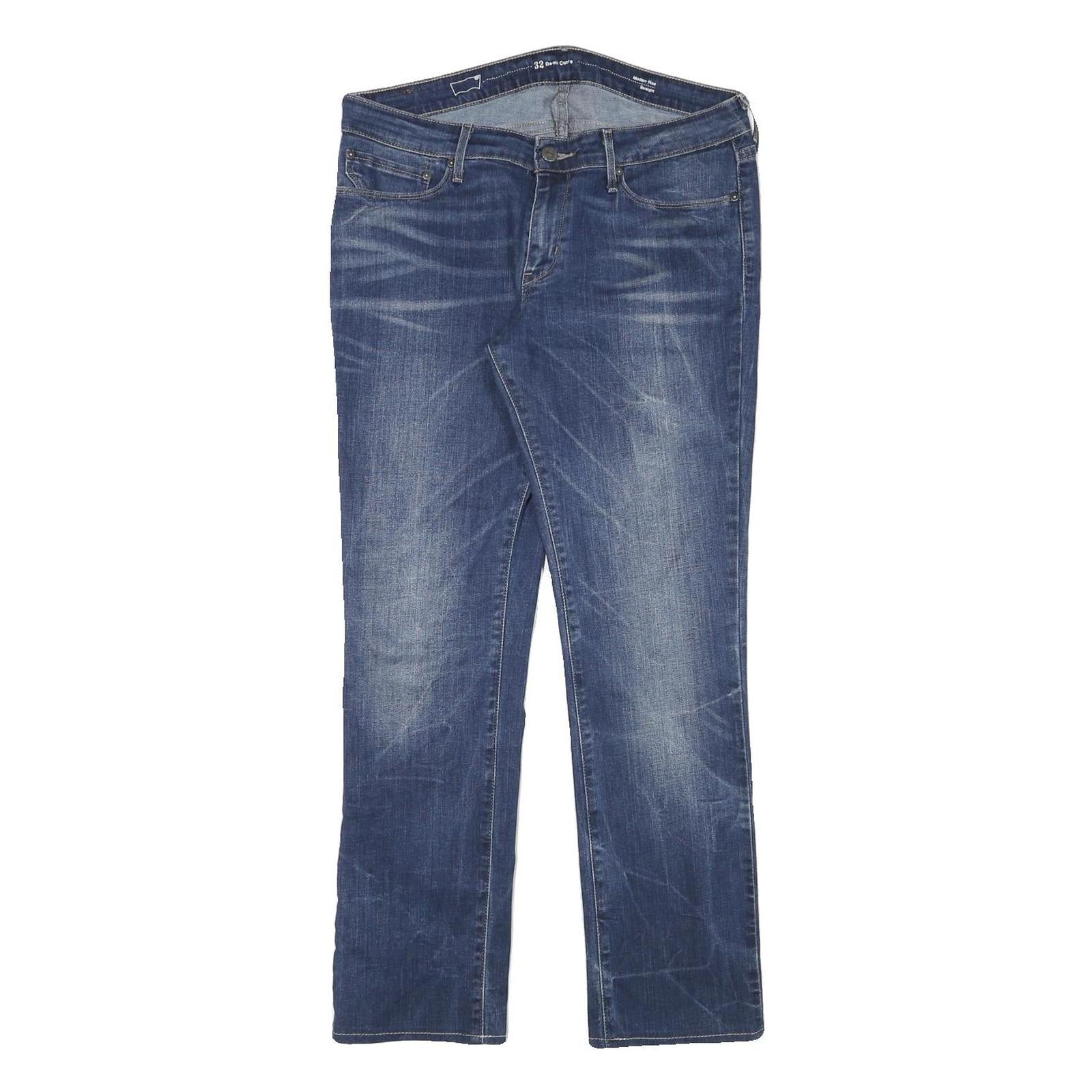 LEVI'S Womens Jeans Blue Slim Straight Denim Medium W32 L28 Zip Cotton Blend Refurbished - N/A refurbished available on Cerqular