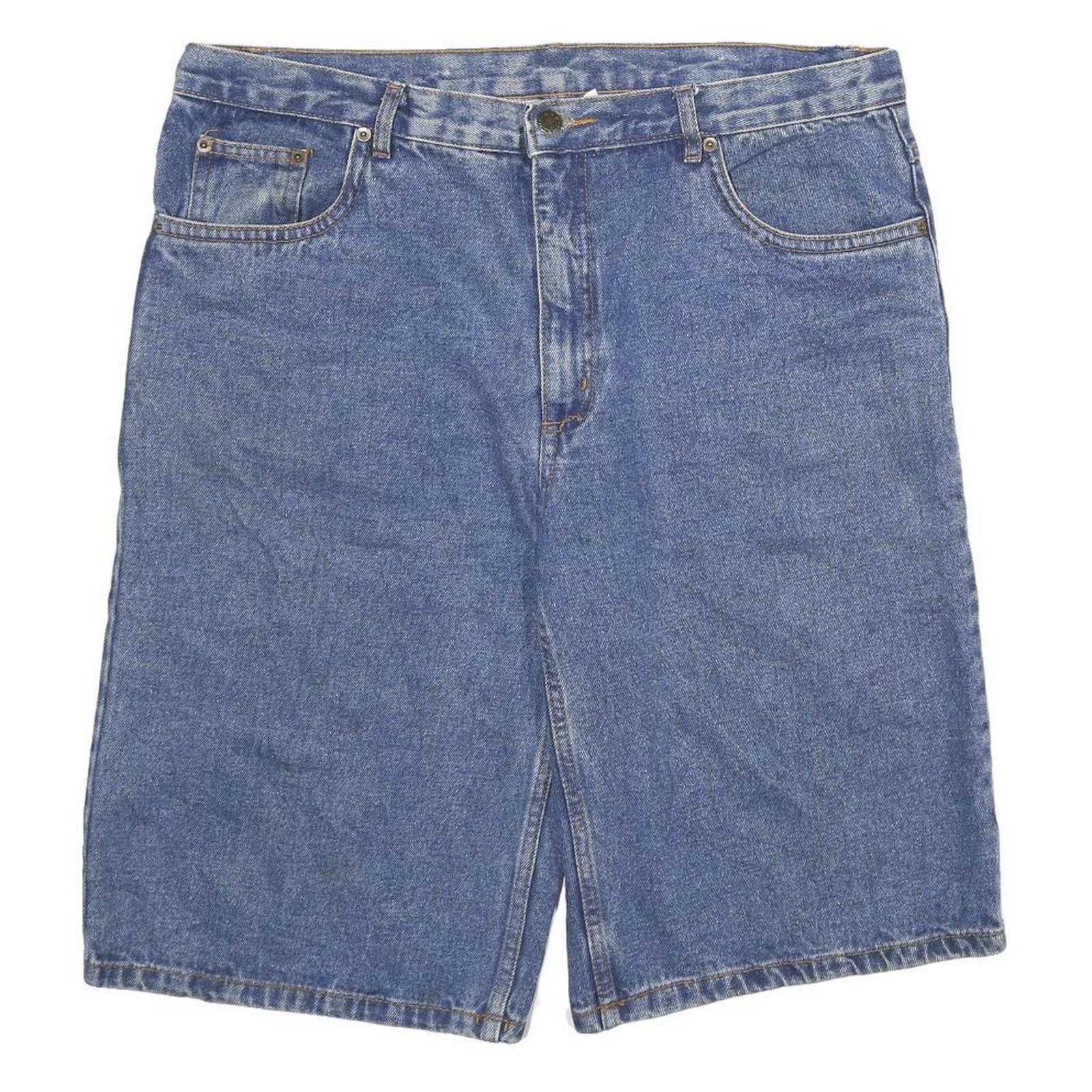 YOUKON Mens Denim Blue Casual Shorts 2XL W36 Cotton Blend Comfortable Fit Refurbished - N/A refurbished available on Cerqular