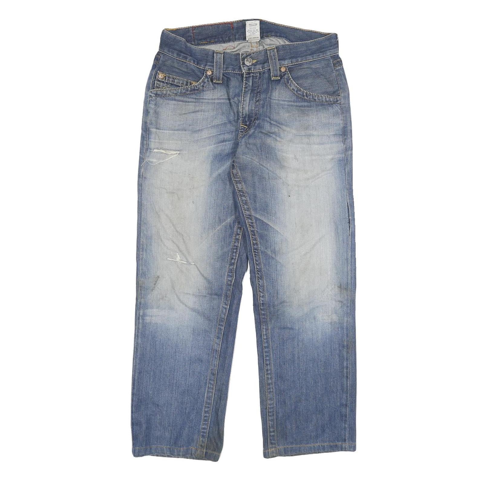 TRUE RELIGION Mens Blue Regular Straight Denim W32 L28 Zip Cotton Blend Jeans Refurbished - N/A refurbished available on Cerqular