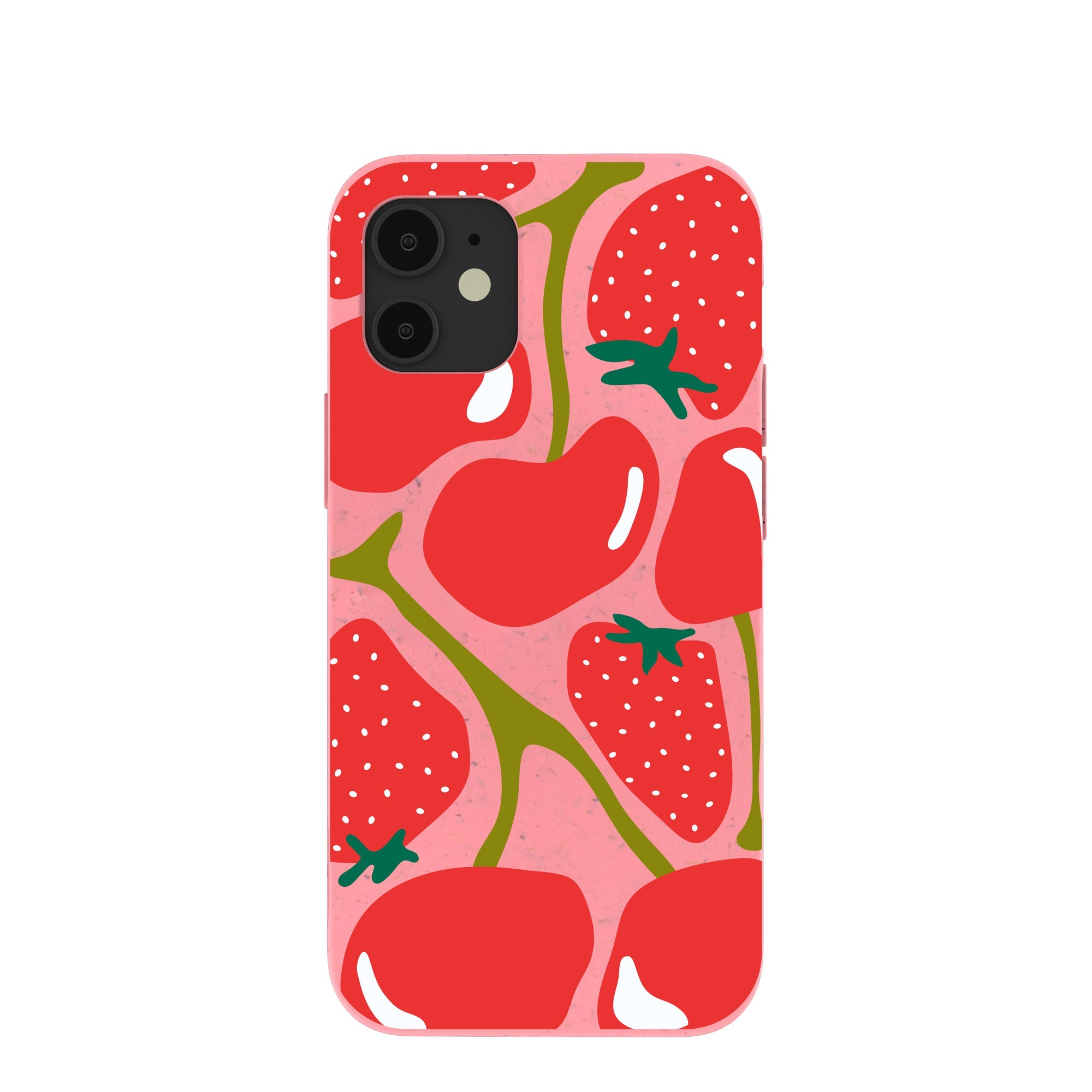 Bubblegum Pink Cherry Berry iPhone 12 Mini Case Refurbished - Pela Case refurbished available on Cerqular