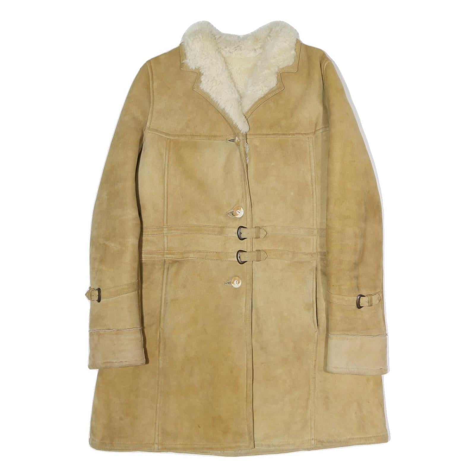 Buy Womens Beige Shearling Button Jacket S Polyester Blend Classic Winter Outerwear Refurbished - $37.69 Womens Beige Shearling Button Jacket S Polyester Blend Classic Winter Outerwear Refurbished - N/A refurbished available on Cerqular