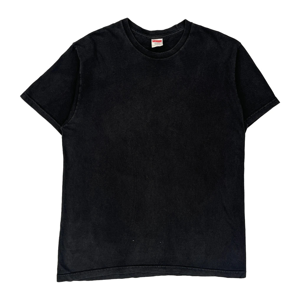Supreme T-Shirt - Large Black Cotton Refurbished - Thrifted (note: this is a term often used to describe second- refurbished available on Cerqular