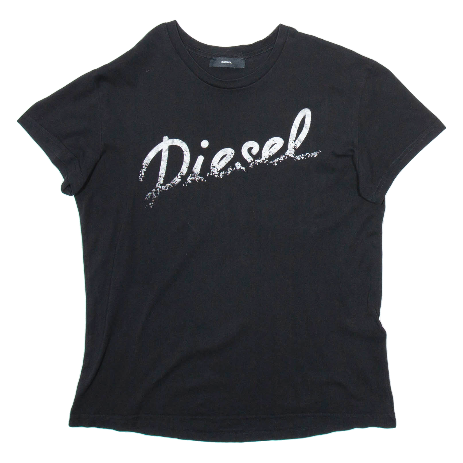 DIESEL Womens T-Shirt Black S Refurbished - N/A refurbished available on Cerqular