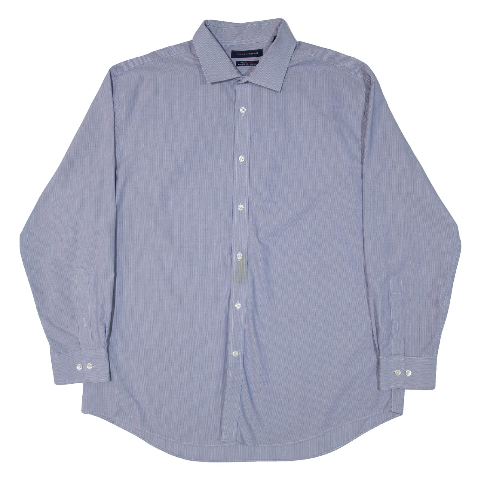 TOMMY HILFIGER Mens Shirt Blue Striped Long Sleeve XL Refurbished - N/A refurbished available on Cerqular
