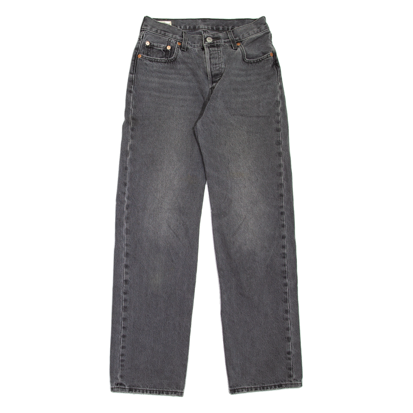 LEVI'S 501 Jeans BIG E Womens Grey Regular Straight Stone Wash W25 L32 Refurbished - N/A refurbished available on Cerqular