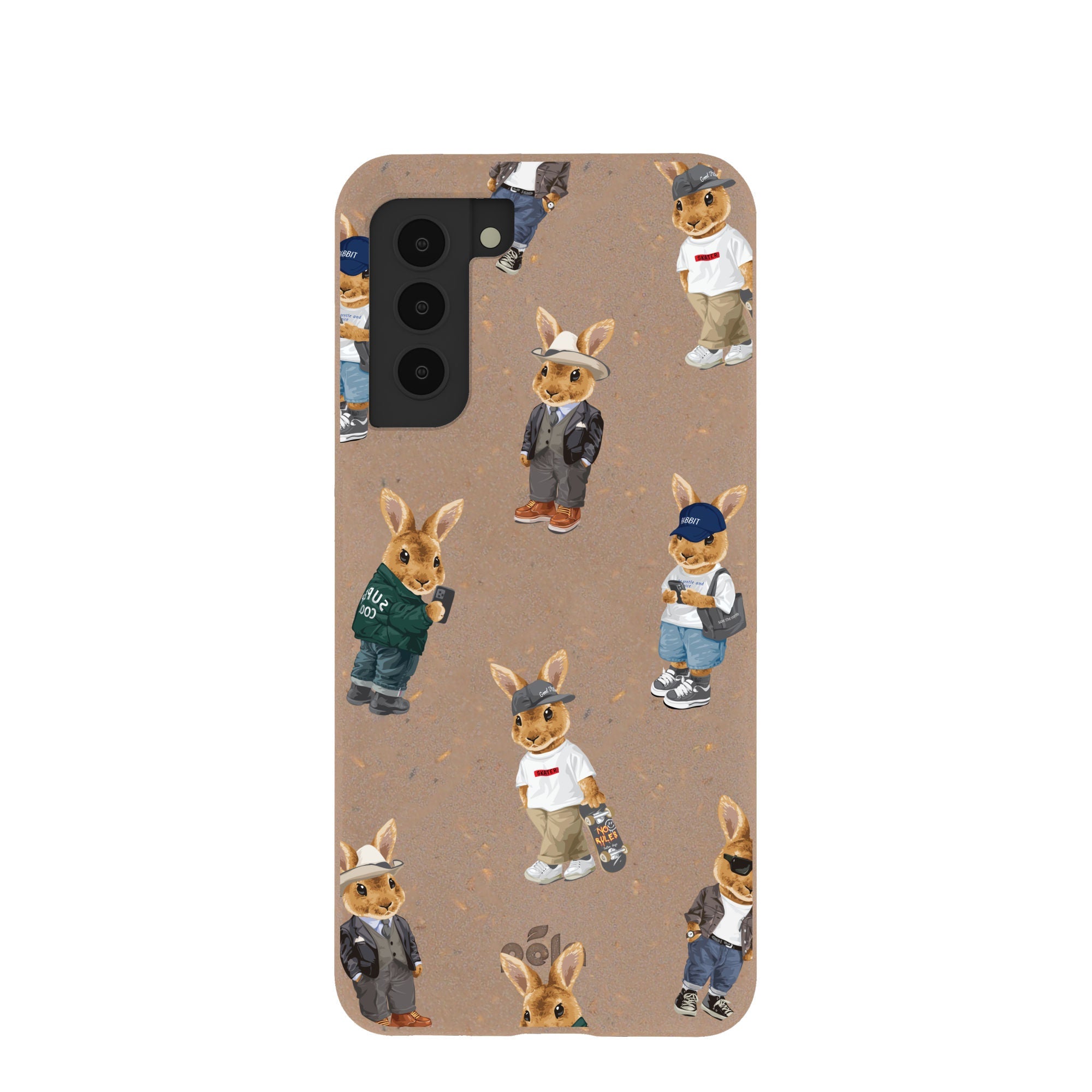 Chocolate Brown Rabbit Friends Samsung Galaxy S21 Case Refurbished - Pela Case refurbished available on Cerqular