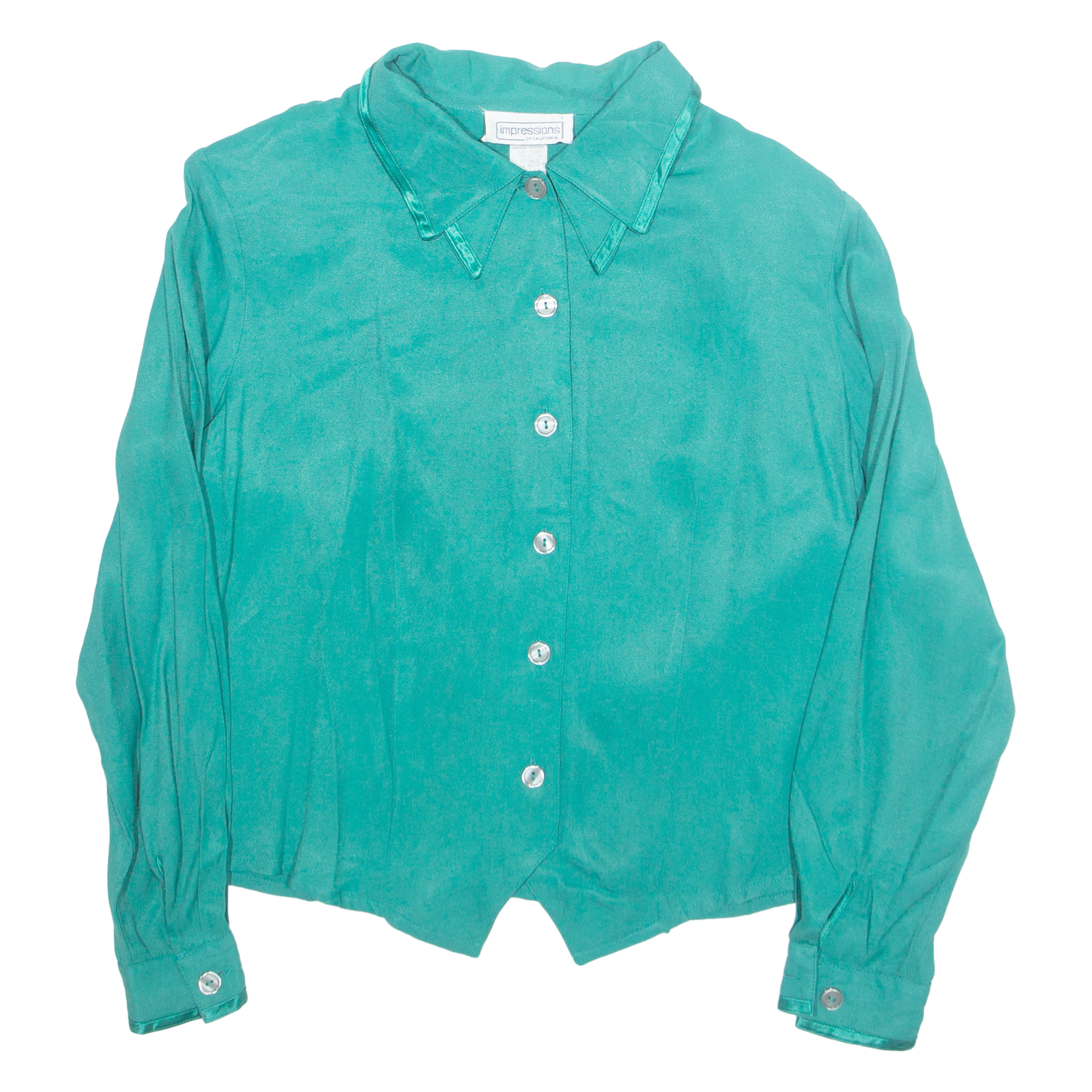 Buy IMPRESSIONS Womens Shirt Green Collared Long Sleeve M Refurbished - $16.89 IMPRESSIONS Womens Shirt Green Collared Long Sleeve M Refurbished - N/A refurbished available on Cerqular
