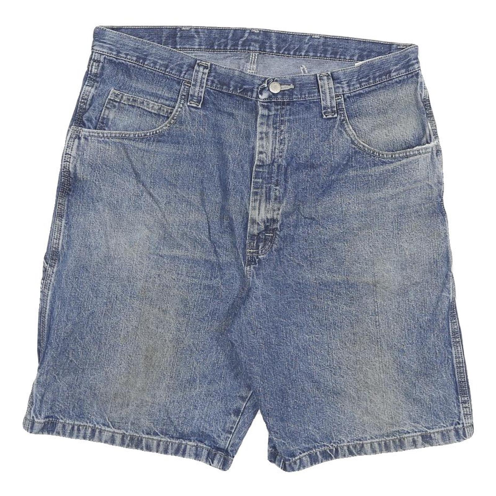 WRANGLER Mens Denim Blue Casual Shorts 2XL W36 Cotton Blend Workwear Refurbished - N/A refurbished available on Cerqular
