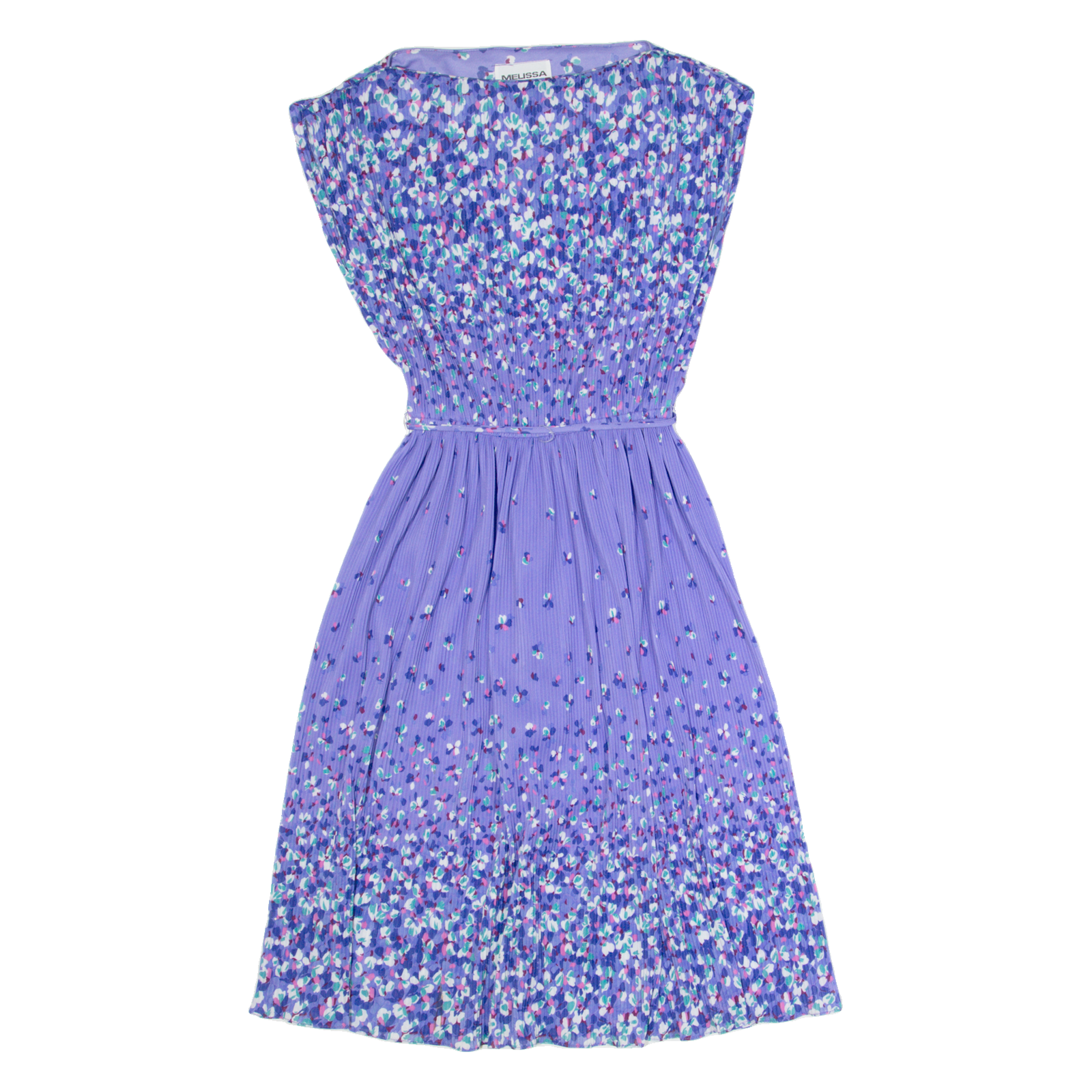 MELISSA PETITES Womens Day Dress Purple 90s Floral Sleeveless Midi XS Refurbished - N/A refurbished available on Cerqular