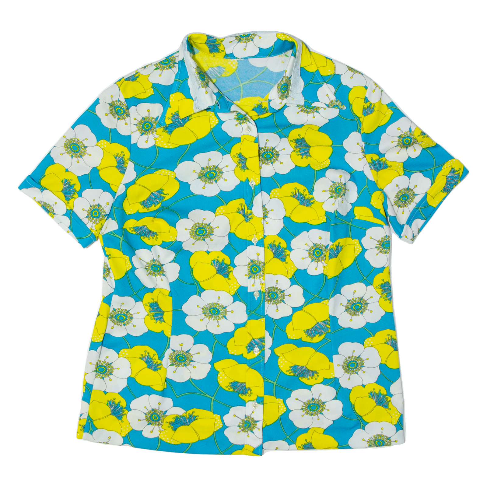 Buy Stretch Womens Shirt Blue Floral M Refurbished - $10.91 Stretch Womens Shirt Blue Floral M Refurbished - N/A refurbished available on Cerqular