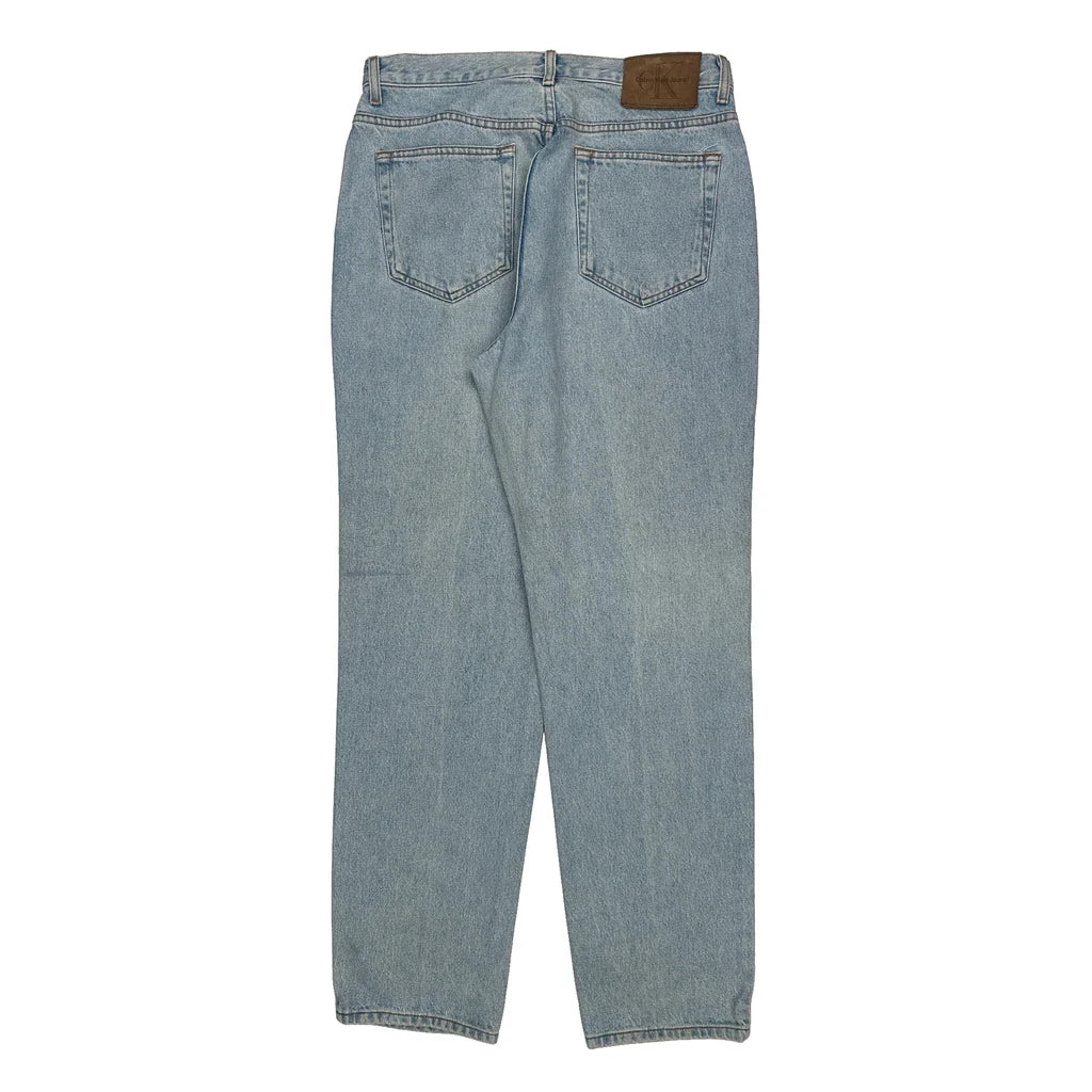Calvin Klein Jeans Jeans - 32W UK 12 Light Wash Cotton Refurbished - Thrifted (note: this is a term often used to describe second- refurbished available on Cerqular