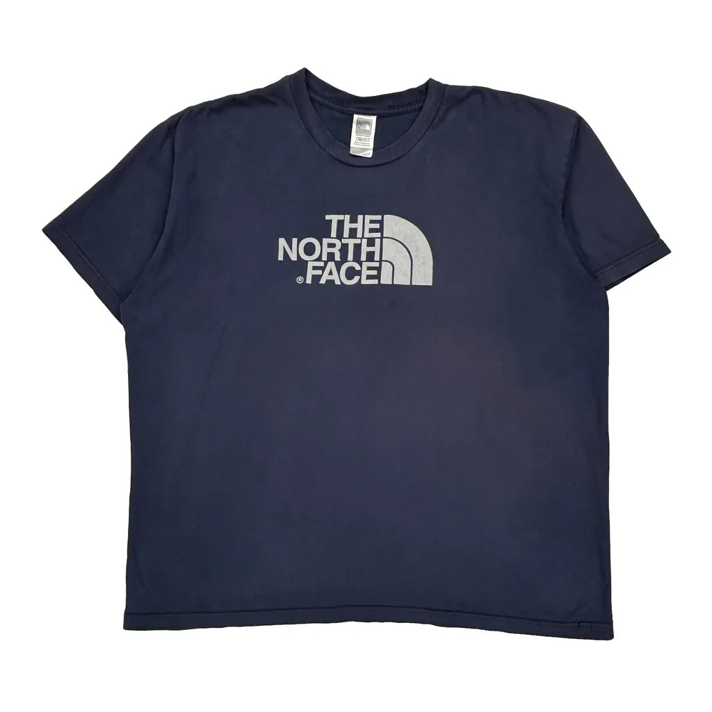 The North Face T-Shirt - 2XL Navy Cotton Refurbished - Thrifted (note: this is a term often used to describe second- refurbished available on Cerqular