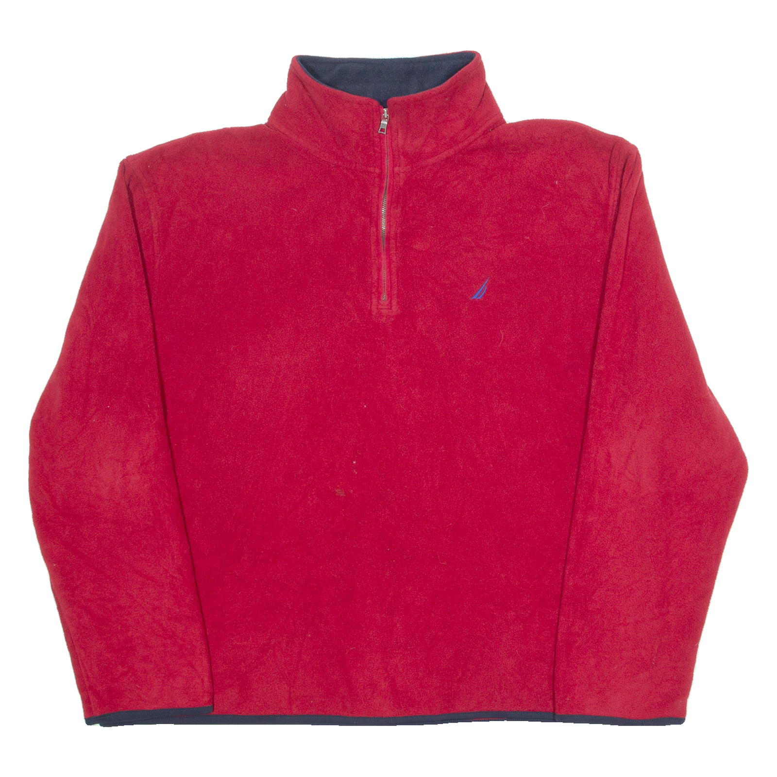 NAUTICA Mens Fleece Red 1/4 Zip Tight Knit XL Refurbished - N/A refurbished available on Cerqular