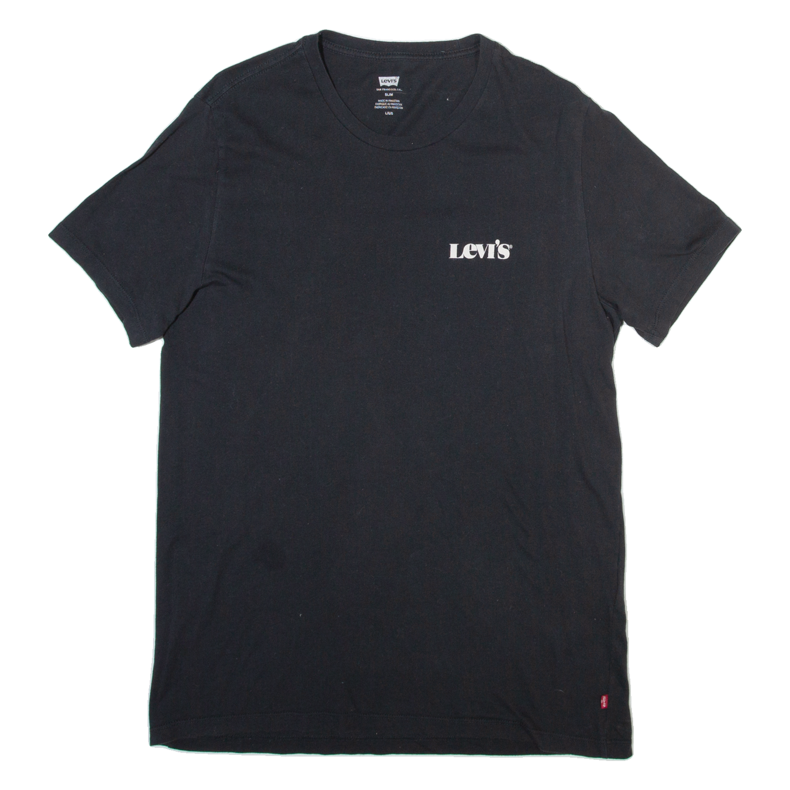 LEVI'S Slim Fit Mens T-Shirt Black L Refurbished - N/A refurbished available on Cerqular