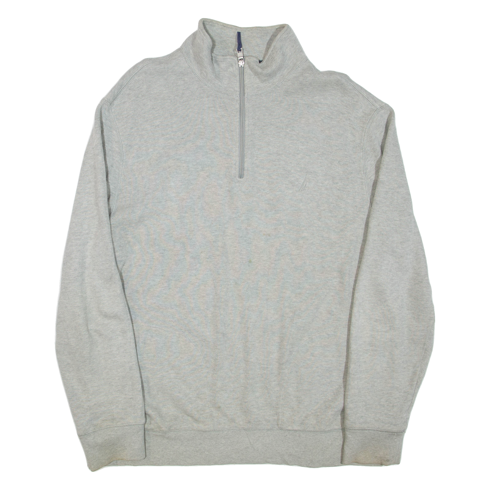 NAUTICA Mens Jumper Grey 1/4 Zip Tight Knit 2XL Refurbished - N/A refurbished available on Cerqular