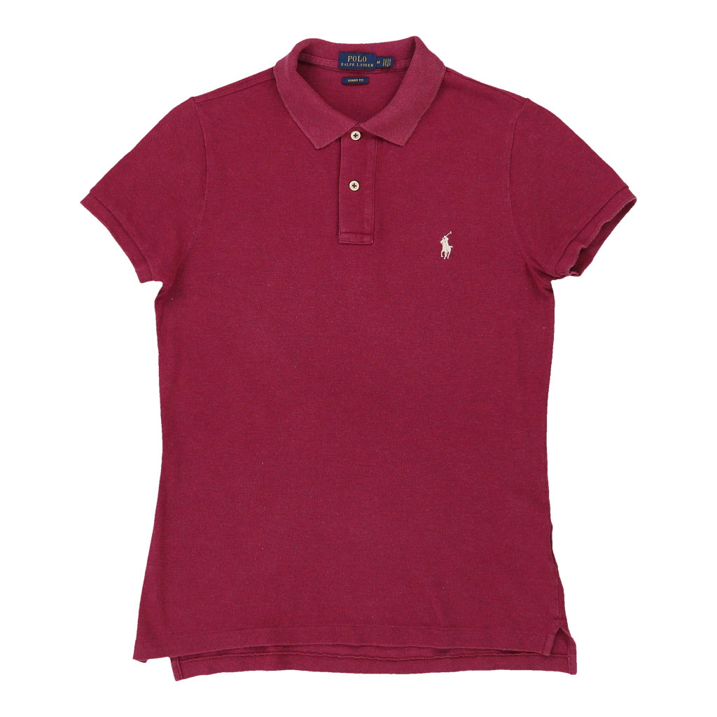 Buy Polo by Ralph Lauren Skinny Fit Polo Shirt - Medium Pink Cotton | Size: medium Refurbished - $20.01 Polo by Ralph Lauren Skinny Fit Polo Shirt - Medium Pink Cotton | Size: medium Refurbished - N/A (Preloved Designer is not a specific brand, it refurbished available on Cerqular
