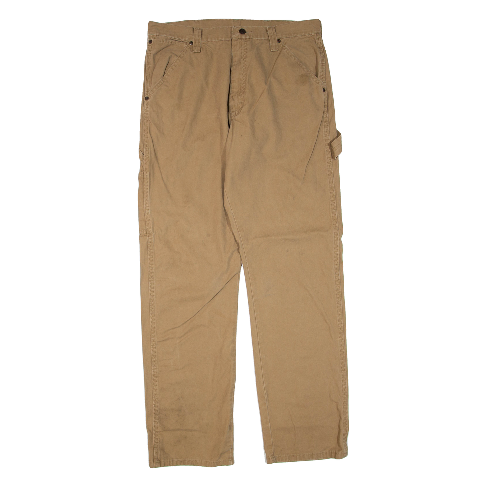 WRANGLER Mens Trousers Brown Regular Straight W34 L34 Refurbished - N/A refurbished available on Cerqular