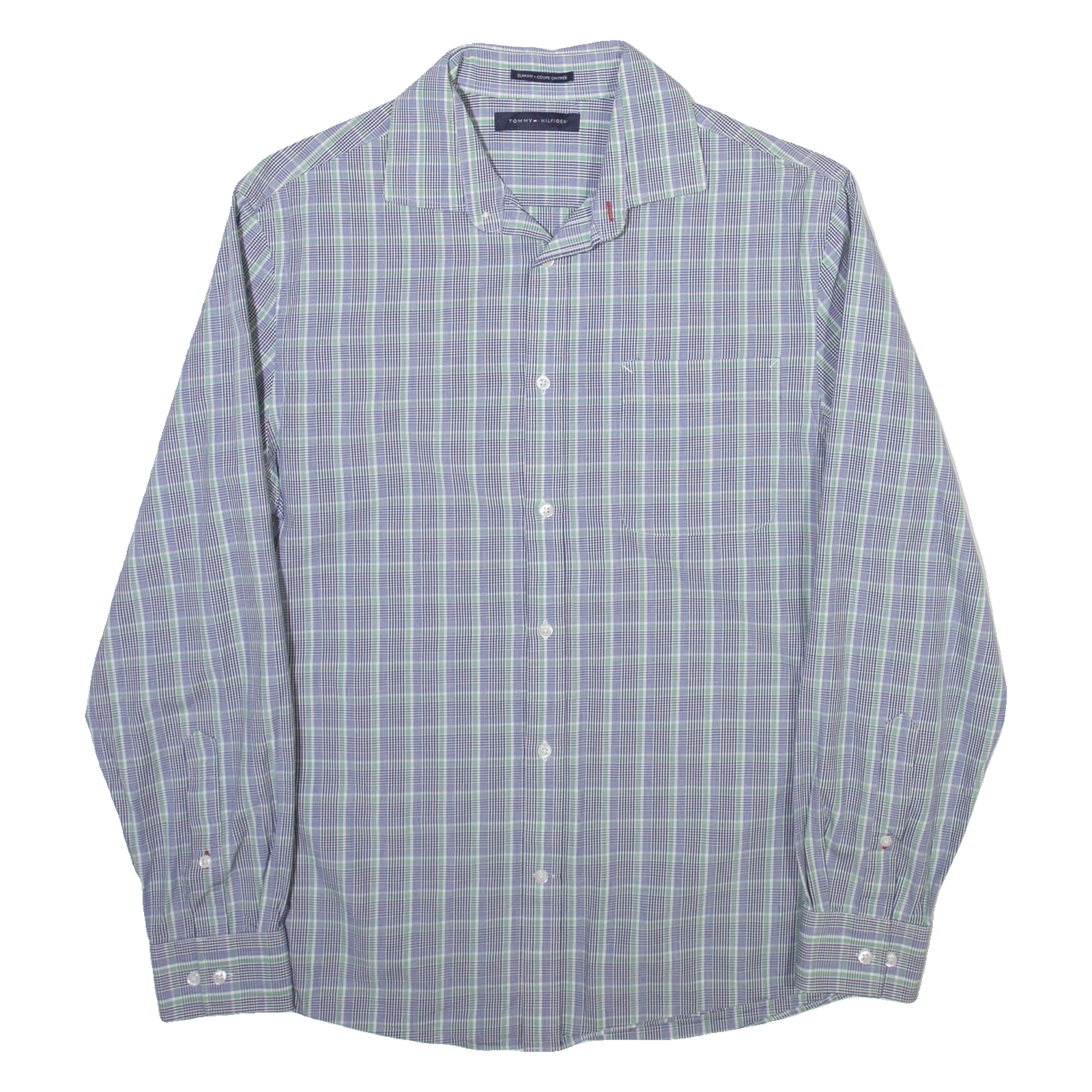 TOMMY HILFIGER Mens Plain Shirt Blue Long Sleeve S Refurbished - N/A refurbished available on Cerqular