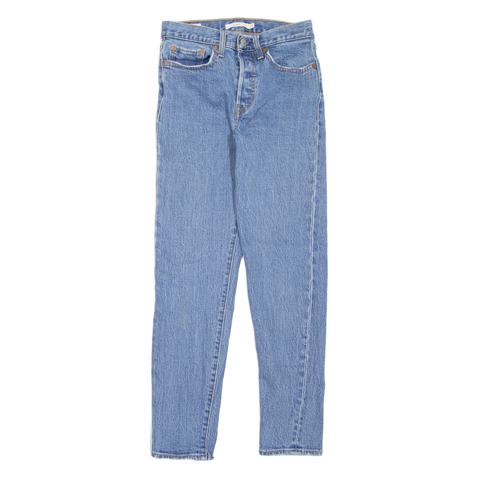 LEVI'S Wedgie BIG E Womens Jeans Blue Slim Skinny W24 L27 Refurbished - N/A refurbished available on Cerqular
