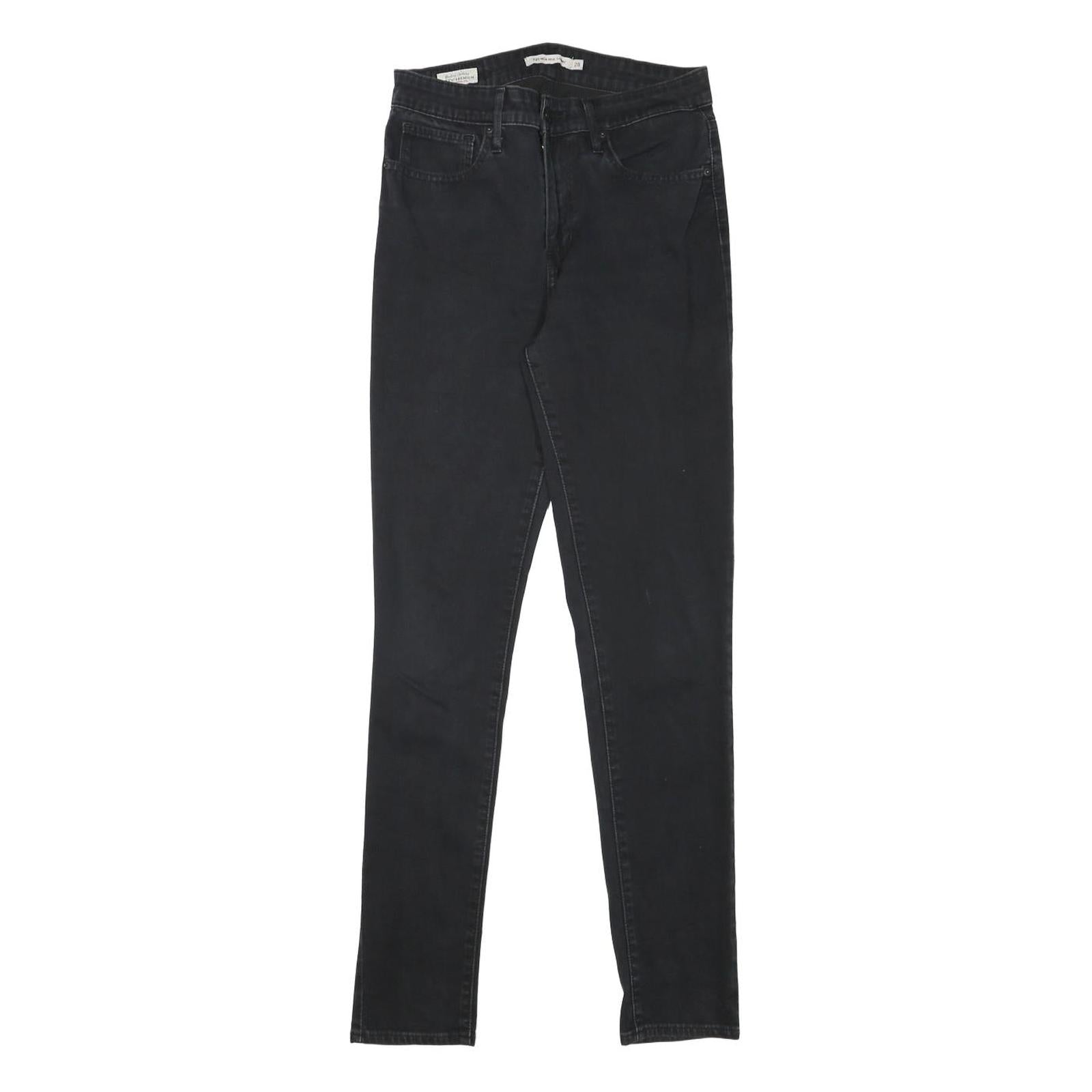 LEVI'S Womens Slim Black Denim Slim Jeans W26 L29 Classic Fit Zip Closure Refurbished - N/A refurbished available on Cerqular