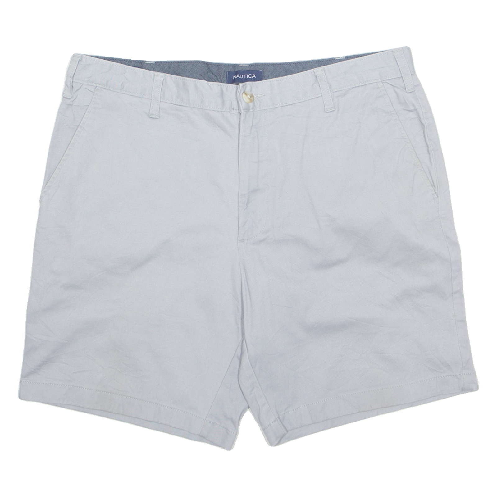 NAUTICA Mens Chino Shorts Grey L W36 Refurbished - N/A refurbished available on Cerqular