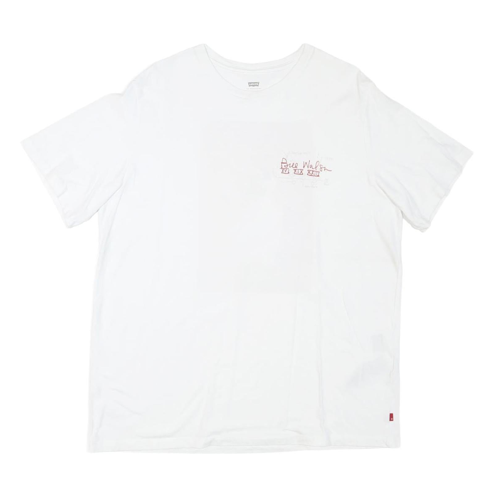 LEVI'S Mens White XL Graphic T-Shirt Short Sleeve Crew Neck Sports Style Refurbished - N/A refurbished available on Cerqular