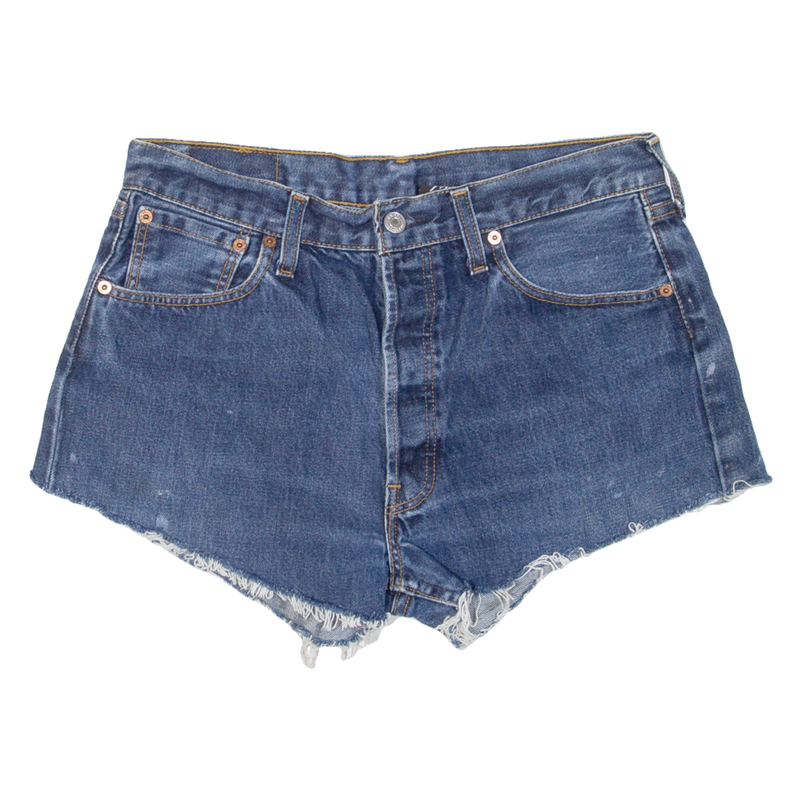 LEVI'S Womens Denim Shorts Blue M W34 Refurbished - N/A refurbished available on Cerqular