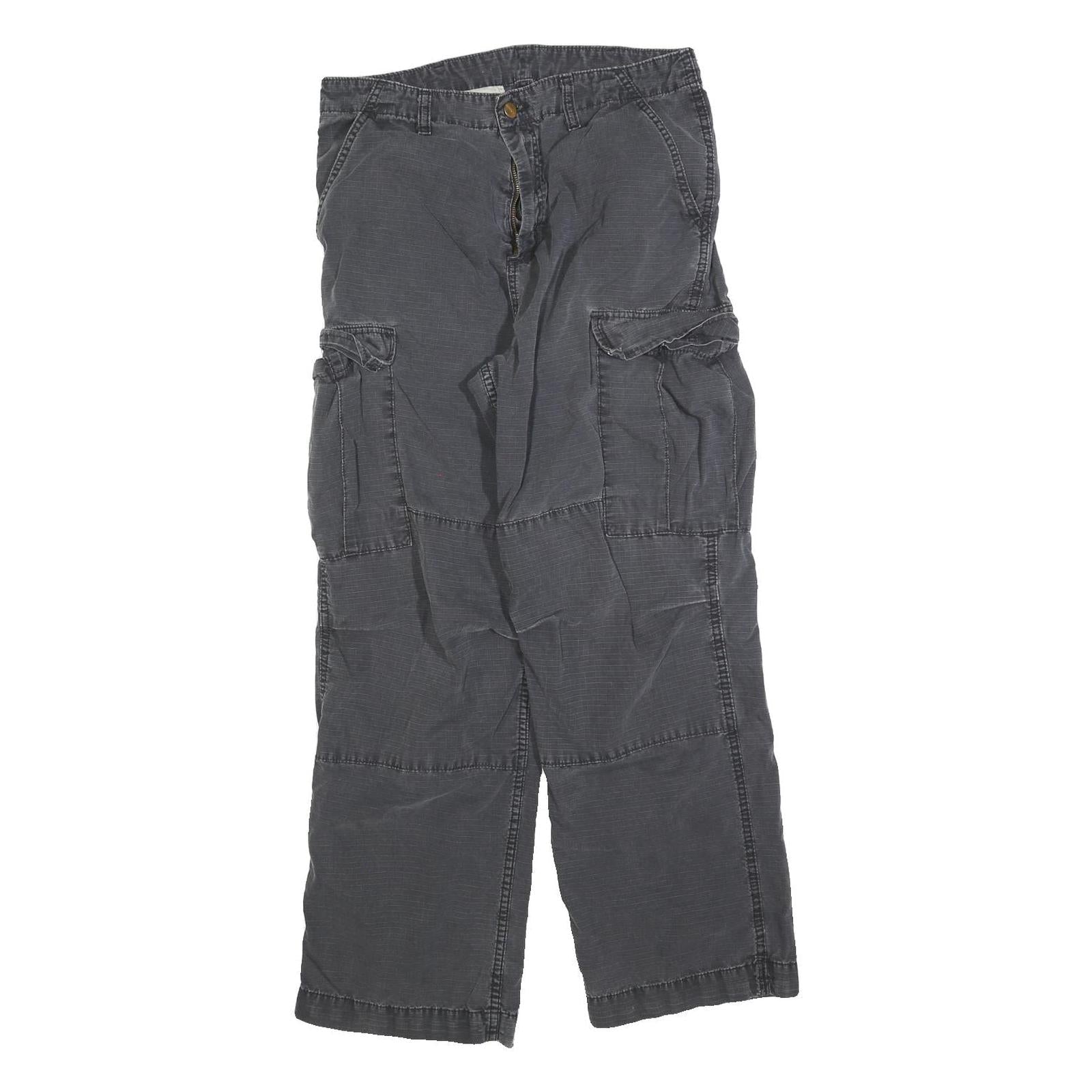 CARHARTT Mens Regular Black Cotton Blend Cargo Trousers W30 L30 Workwear Refurbished - N/A refurbished available on Cerqular
