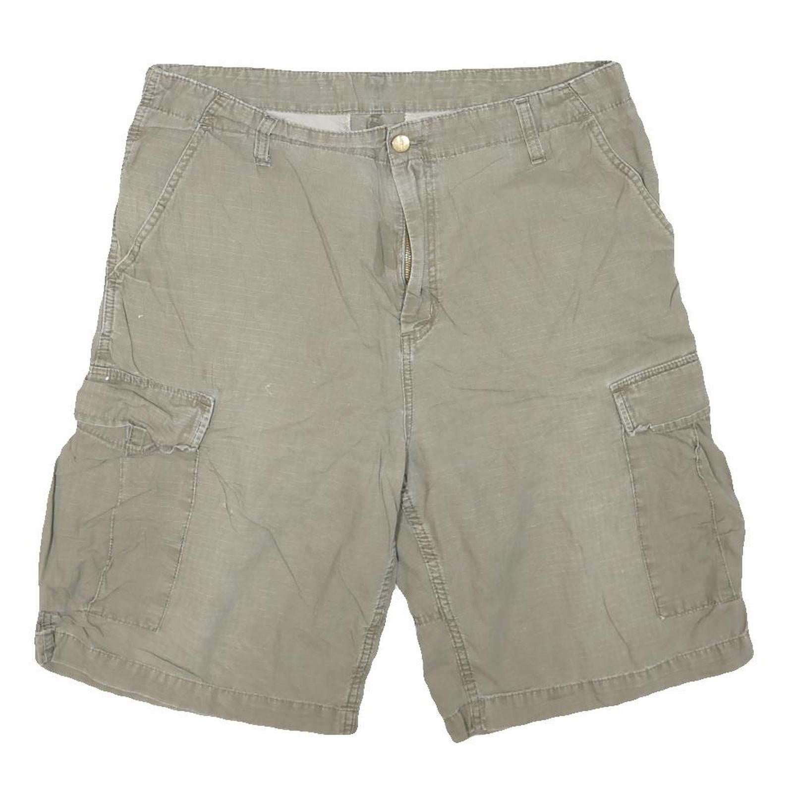 CARHARTT Mens Beige Cargo Shorts L W36 Practical Durable Cotton Blend Refurbished - N/A refurbished available on Cerqular