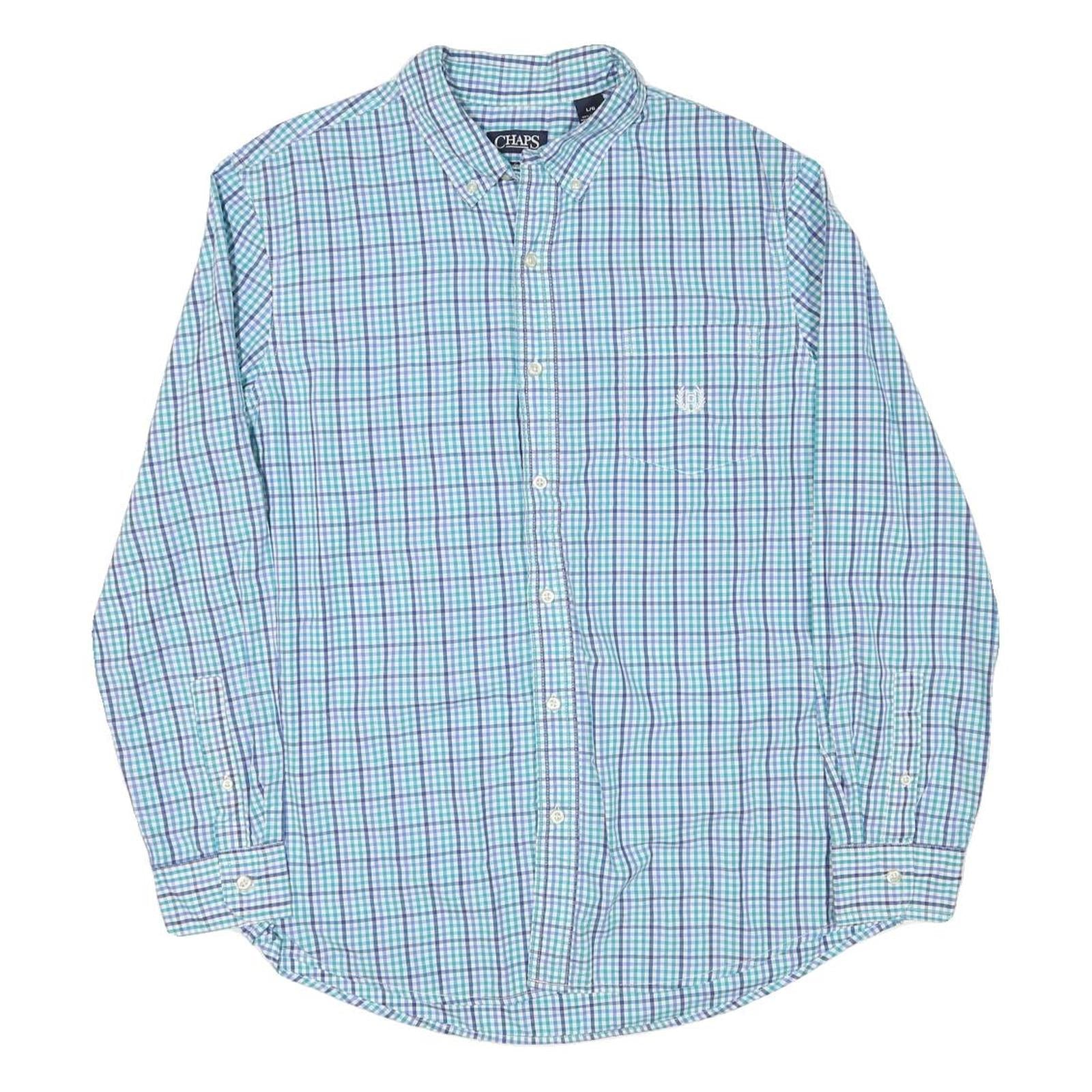Buy CHAPS Mens Blue & Green Check Shirt L Cotton Blend Button-Down Casual Refurbished - $31.19 CHAPS Mens Blue & Green Check Shirt L Cotton Blend Button-Down Casual Refurbished - N/A refurbished available on Cerqular
