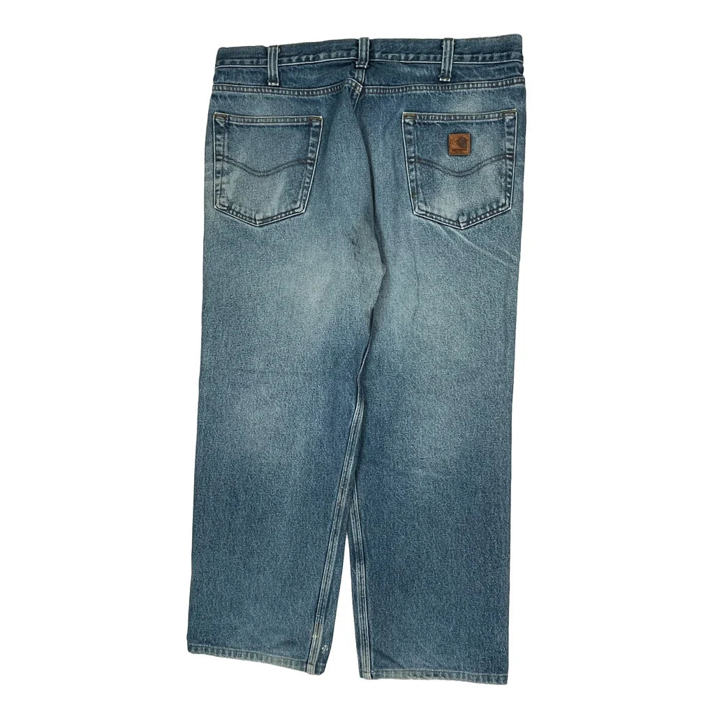 Buy Carhartt Jeans - 37W 32L Light Wash Cotton Refurbished - $64.31 Carhartt Jeans - 37W 32L Light Wash Cotton Refurbished - Thrifted (note: this is a term often used to describe second- refurbished available on Cerqular