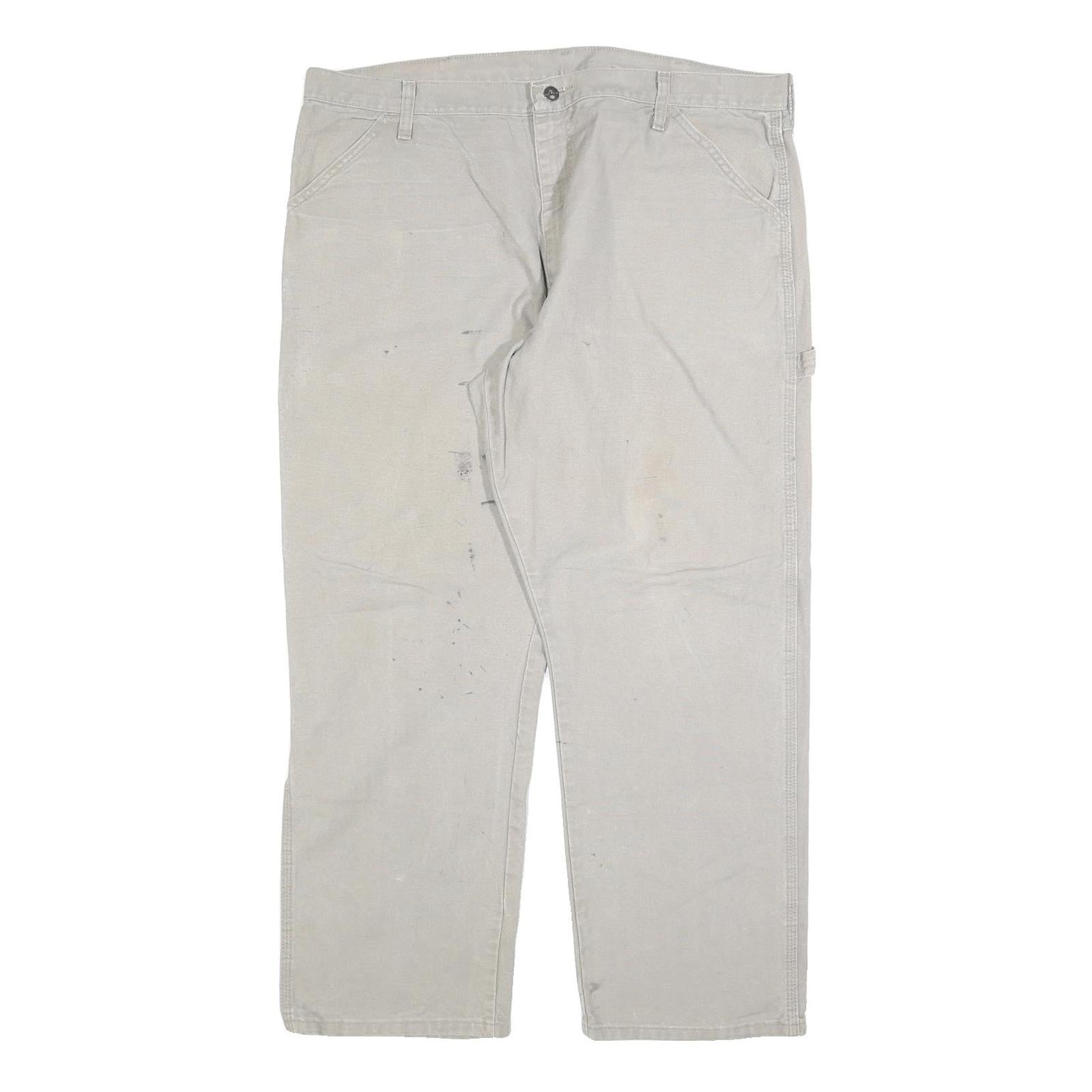 CARHARTT Mens Regular Fit Beige Cotton Blend Straight Leg Trousers W38 L30 Refurbished - N/A refurbished available on Cerqular
