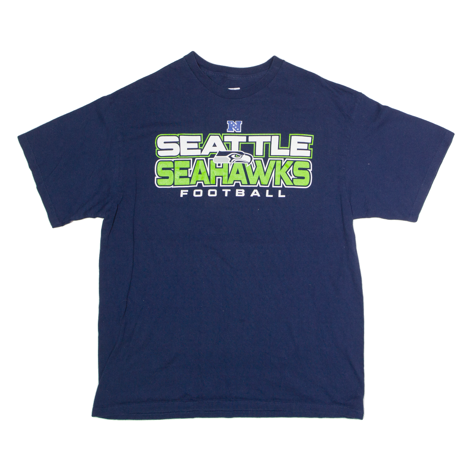NFL Seattle Seahawks Mens T-Shirt Blue USA Crew Neck XL Refurbished - N/A refurbished available on Cerqular