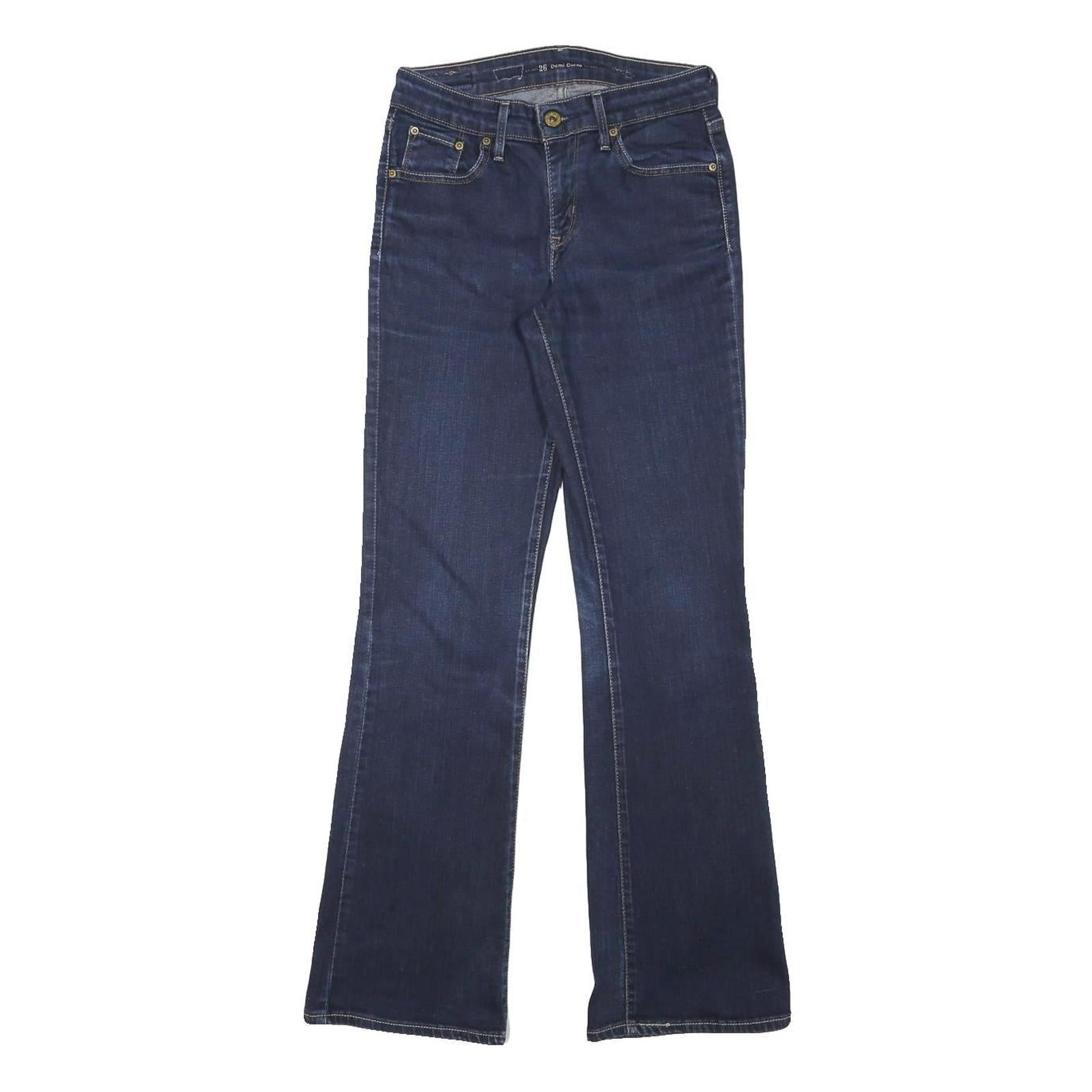 LEVI'S Womens Jeans Blue Regular Flared Denim Medium W24 L29 Classic Style Refurbished - N/A refurbished available on Cerqular