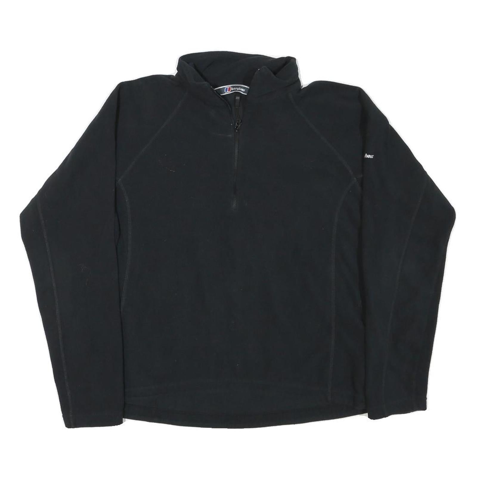 BERGHAUS Womens Black Plain Pullover Jumper Quarter Zip M Fleece Outdoor Refurbished - N/A refurbished available on Cerqular